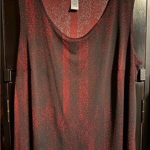 Catherines Red and Black Tunic Top